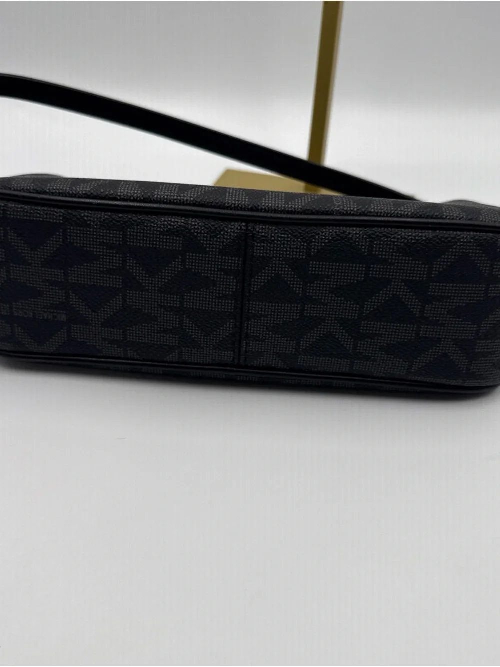 Michael Kors Black/Charcoal MK Logo Shoulder Bag